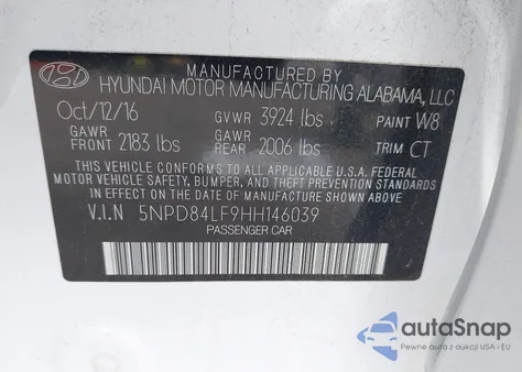 2017 Hyundai Elantra Value Edition из США, поврежденный, VIN 5NPD84LF9HH146039